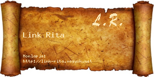 Link Rita névjegykártya